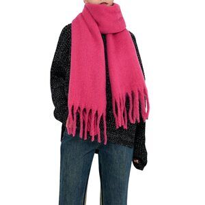 9131 Big Scarf Coloured Oversized Tassel Soft Fall Winter Thick